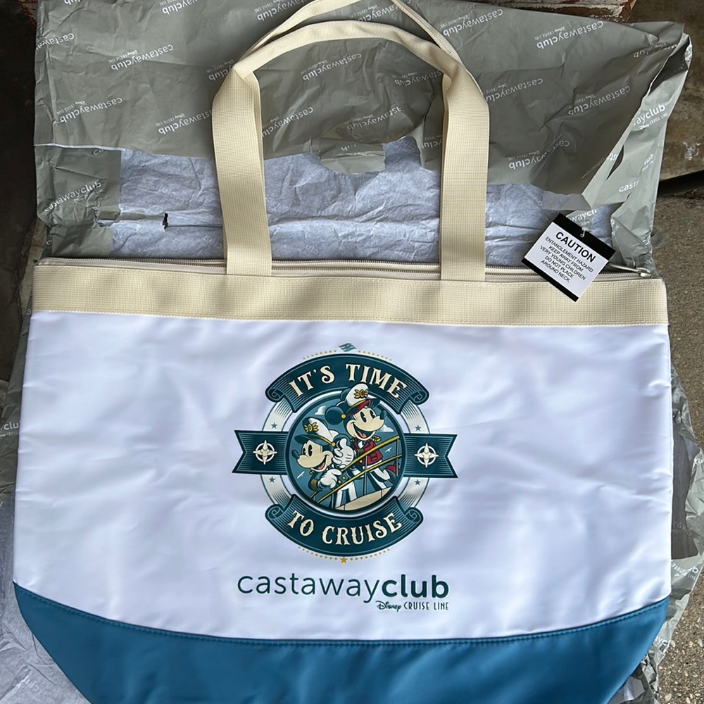 Disney Cruise Line 25th anniversary Castaway tote captain Minnie and Mickey